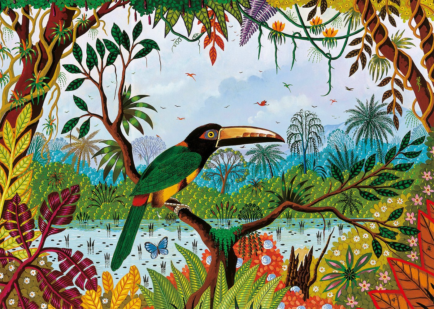 Puzzle 1500 Pièces Pieces & Peace - Araçari à CollierPieces & Peace