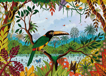 Puzzle 1500 Pièces Pieces & Peace - Araçari à CollierPieces & Peace