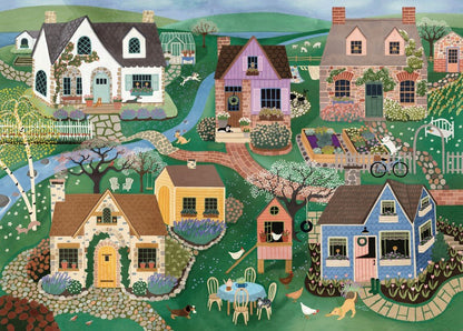 Puzzle 1500 Pièces Pieces & Peace - Cottage LanePieces & Peace