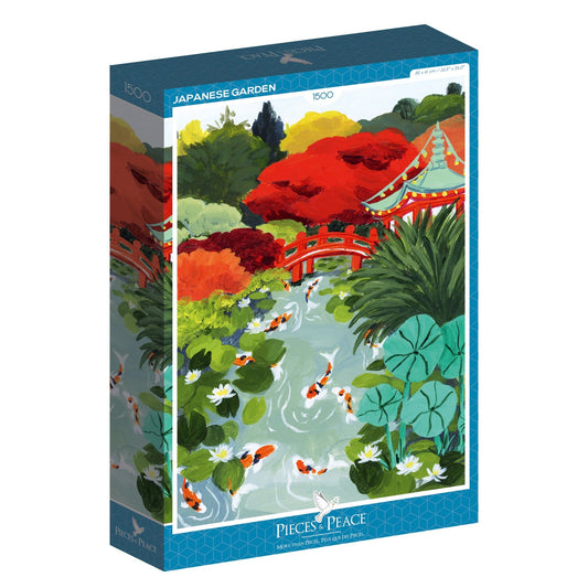 Puzzle 1500 Pièces Pieces & Peace - Jardin JaponaisPieces & Peace