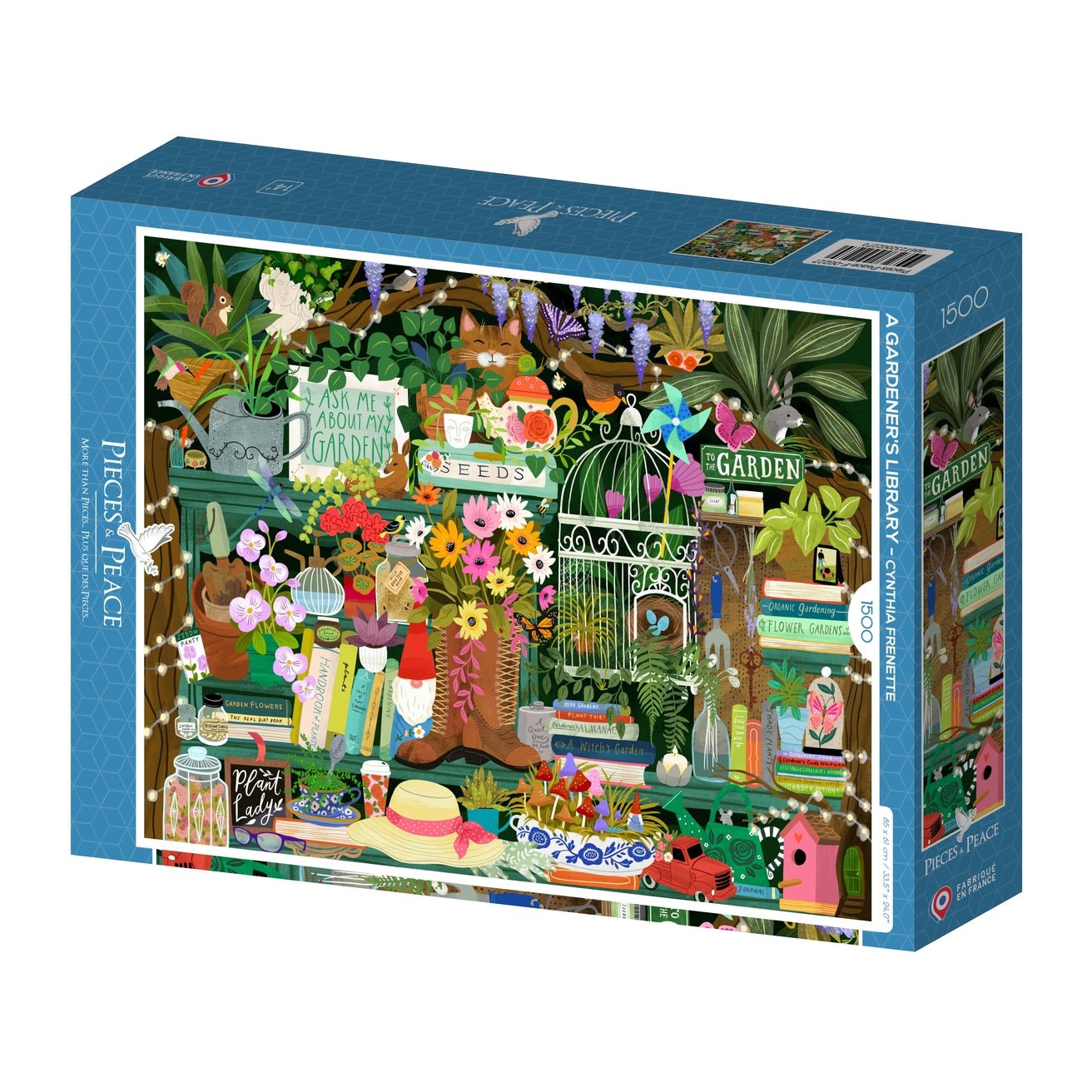 Puzzle 1500 Pièces Pieces & Peace - La bibliothèque du JardinierPieces & Peace