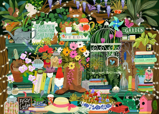 Puzzle 1500 Pièces Pieces & Peace - La bibliothèque du JardinierPieces & Peace