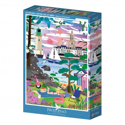 Puzzle 1500 Pièces Pieces & Peace - Le Croisic, entre Ciel et MerPieces & Peace