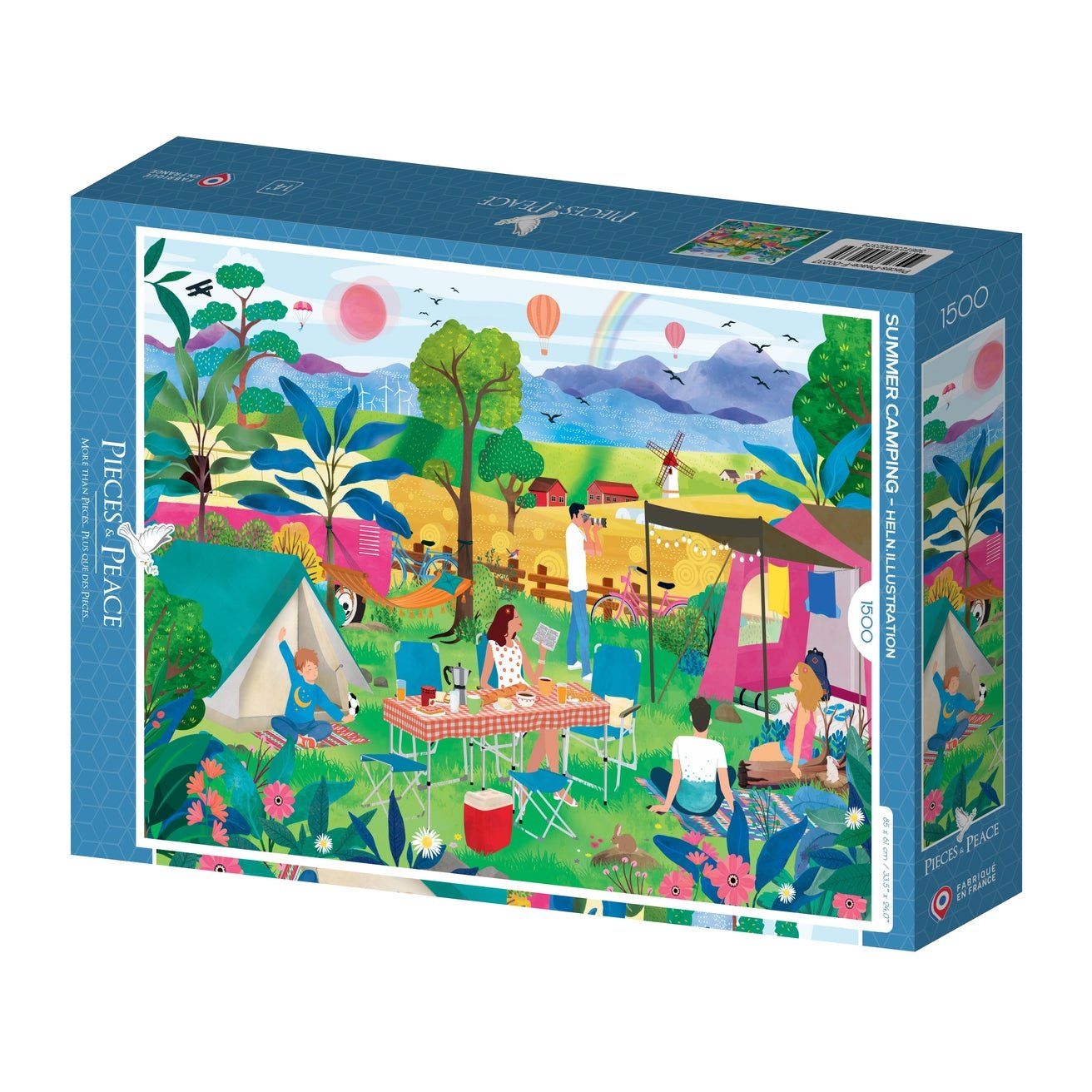 Puzzle 1500 Pièces Pieces & Peace - L'Eté au CampingPieces & Peace