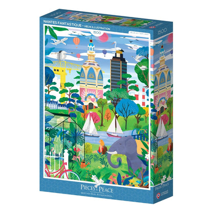 Puzzle 1500 Pièces Pieces & Peace - Nantes FantastiquePieces & Peace