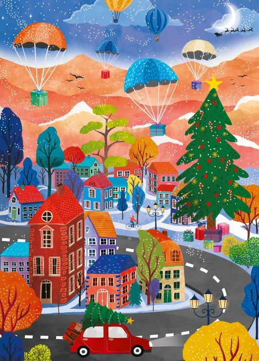 Puzzle 1500 Pièces Pieces & Peace - Nuit de NoëlPieces & Peace