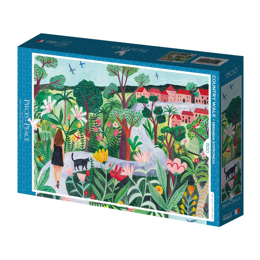 Puzzle 1500 Pièces Pieces & Peace - Promenade dans le PaysPieces & Peace