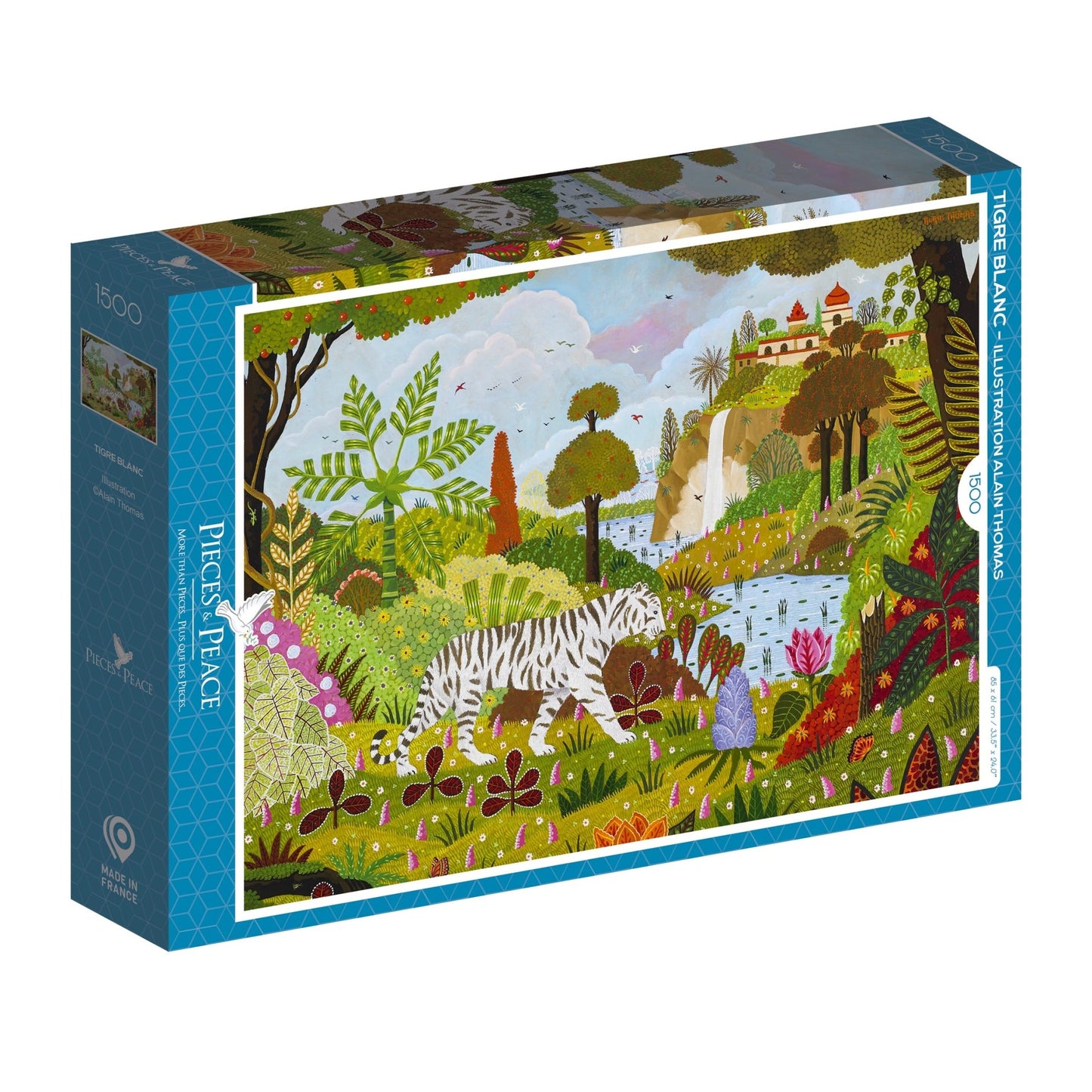 Puzzle 1500 Pièces Pieces & Peace - Tigre BlancPieces & Peace
