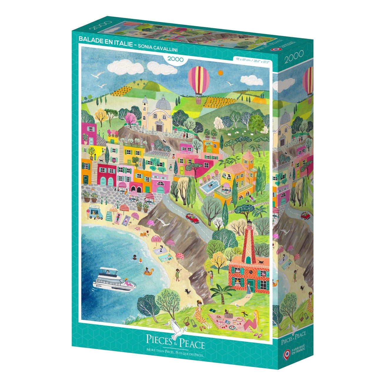 Puzzle 2000 Pièces Pieces & Peace - Balade en ItaliePieces & Peace