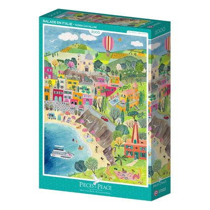 Puzzle 2000 Pièces Pieces & Peace - Balade en ItaliePieces & Peace