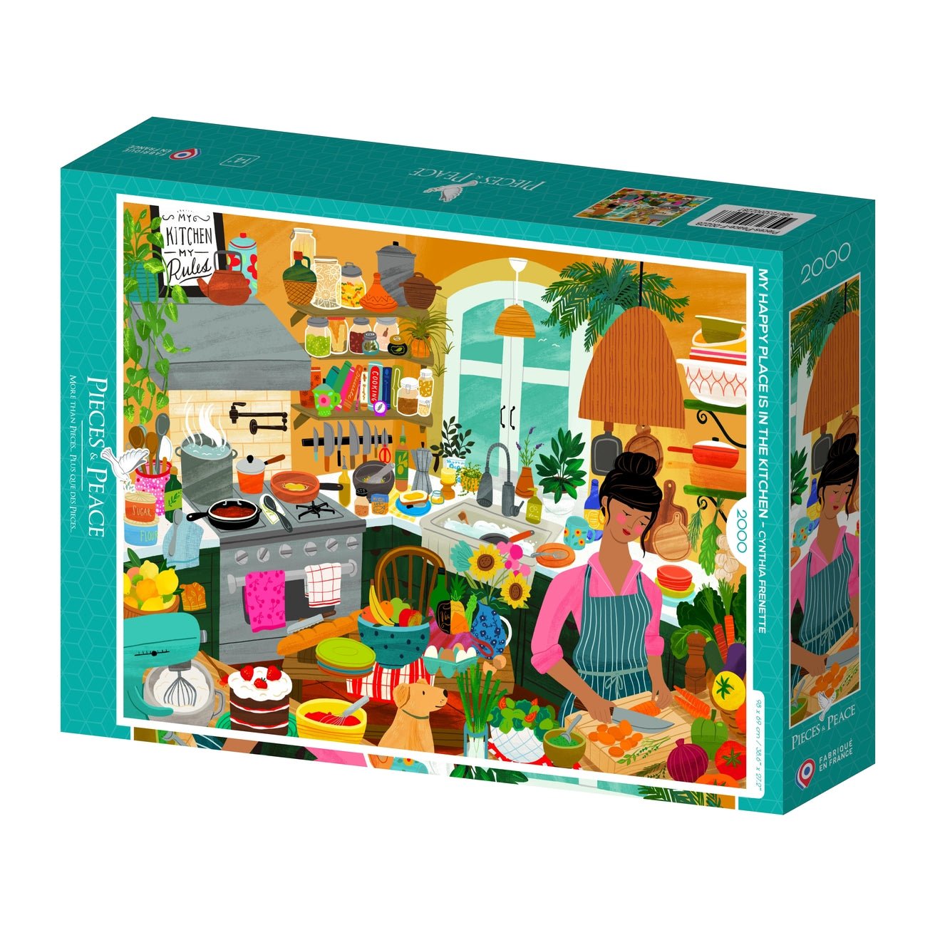 Puzzle 2000 Pièces Pieces & Peace - Mon bonheur est dans la cuisinePieces & Peace