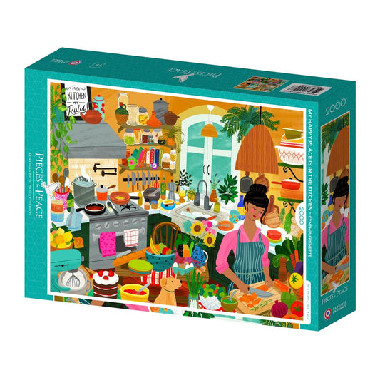 Puzzle 2000 Pièces Pieces & Peace - Mon bonheur est dans la cuisinePieces & Peace