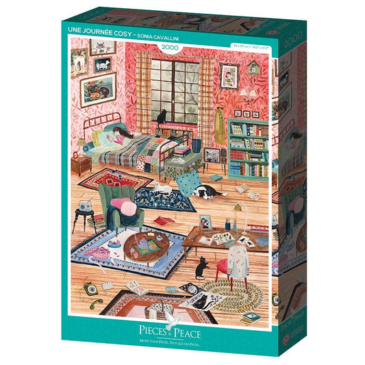 Puzzle 2000 Pièces Pieces & Peace - Une Journée CosyPieces & Peace