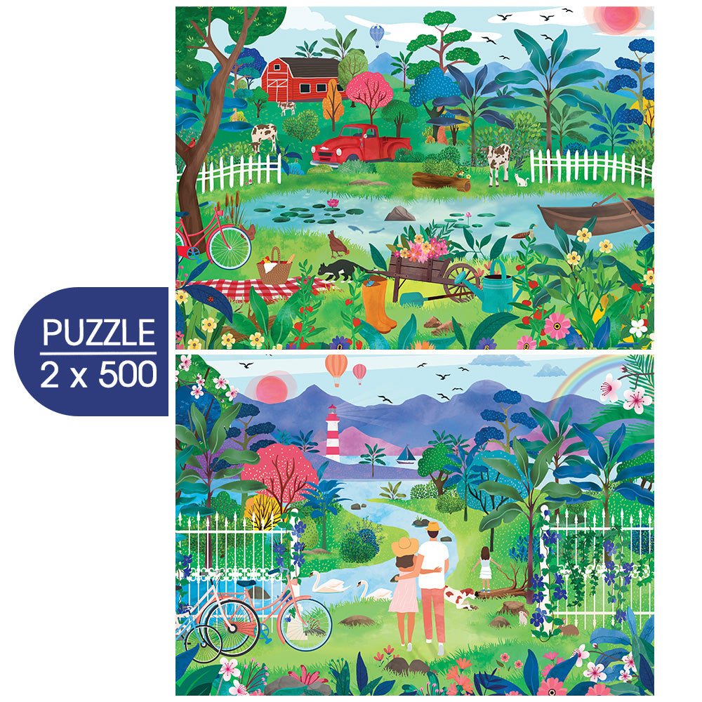 Puzzle 500 Pièces Pieces & Peace - 2 Puzzles - Ode au PrintempsPieces & Peace