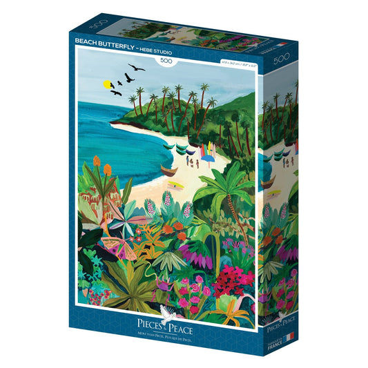 Puzzle 500 Pièces Pieces & Peace - Beach ButterflyPieces & Peace