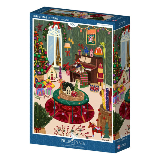 Puzzle 500 Pièces Pieces & Peace - Christmas in ParisPieces & Peace