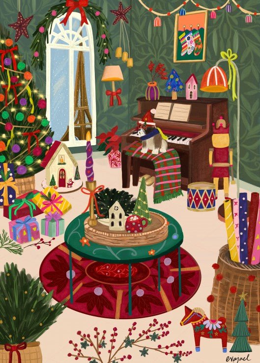 Puzzle 500 Pièces Pieces & Peace - Christmas in ParisPieces & Peace