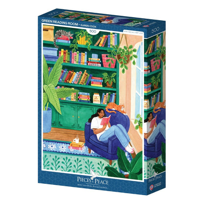 Puzzle 500 Pièces Pieces & Peace - Coin Lecture VertPieces & Peace