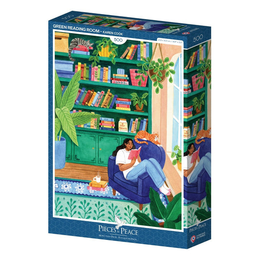 Puzzle 500 Pièces Pieces & Peace - Coin Lecture VertPieces & Peace