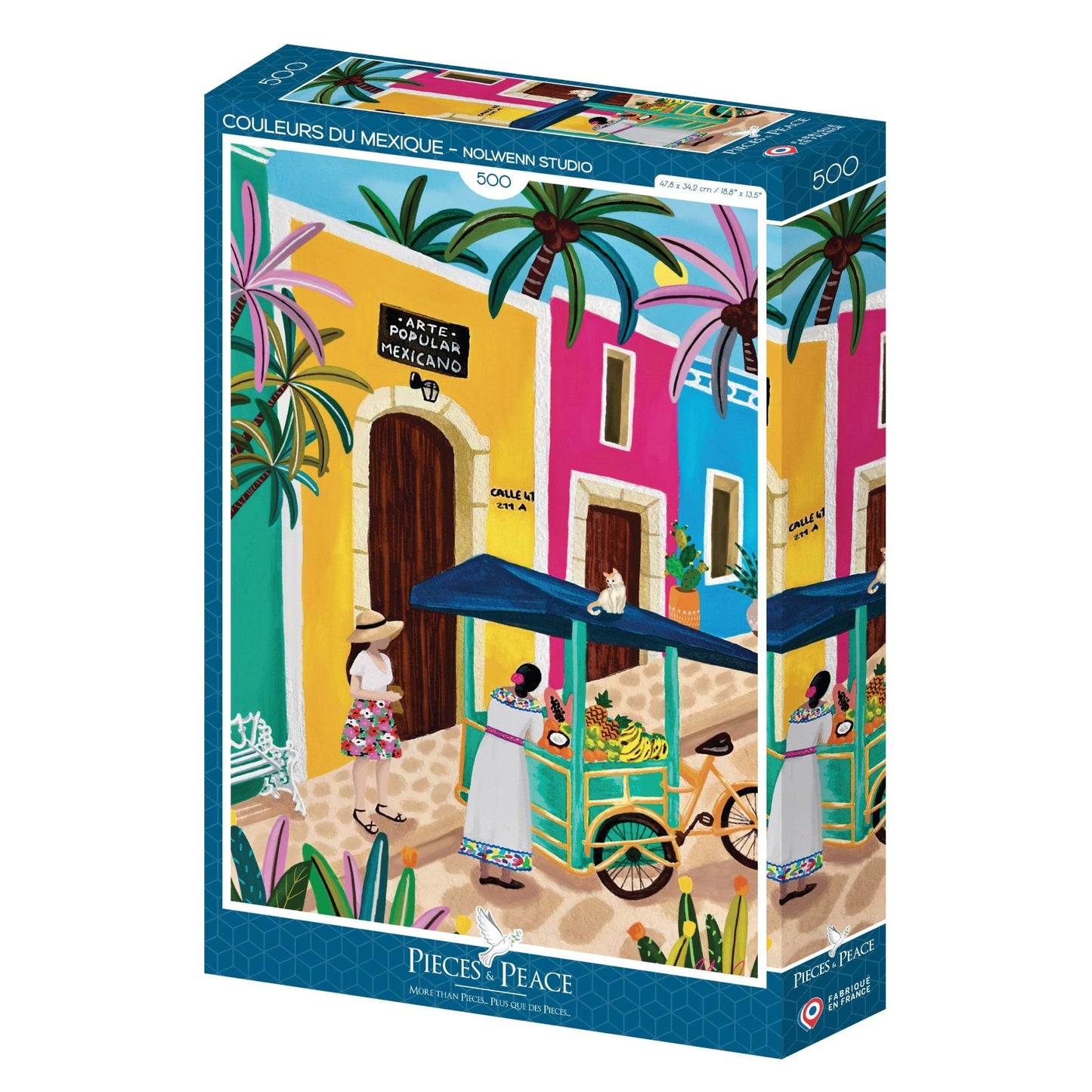 Puzzle 500 Pièces Pieces & Peace - Couleurs du MexiquePieces & Peace