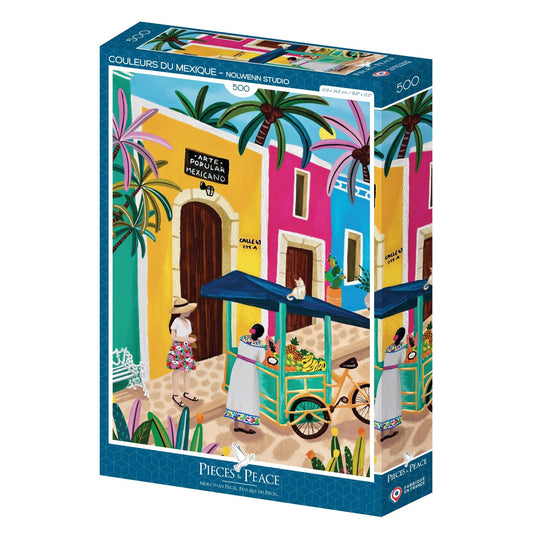 Puzzle 500 Pièces Pieces & Peace - Couleurs du MexiquePieces & Peace