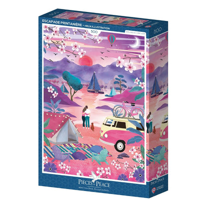 Puzzle 500 Pièces Pieces & Peace - Escapade PrintanièrePieces & Peace