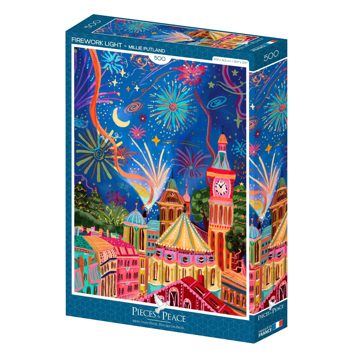 Puzzle 500 Pièces Pieces & Peace - Feu d'Artifice LumineuxPieces & Peace