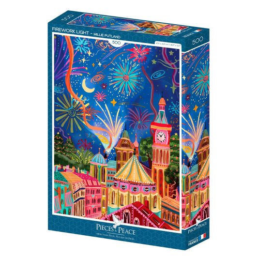 Puzzle 500 Pièces Pieces & Peace - Feu d'Artifice LumineuxPieces & Peace