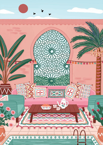 Puzzle 500 Pièces Pieces & Peace - Hôtel MarocPieces & Peace