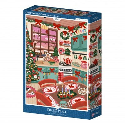 Puzzle 500 Pièces Pieces & Peace - La Cuisine de NoëlPieces & Peace