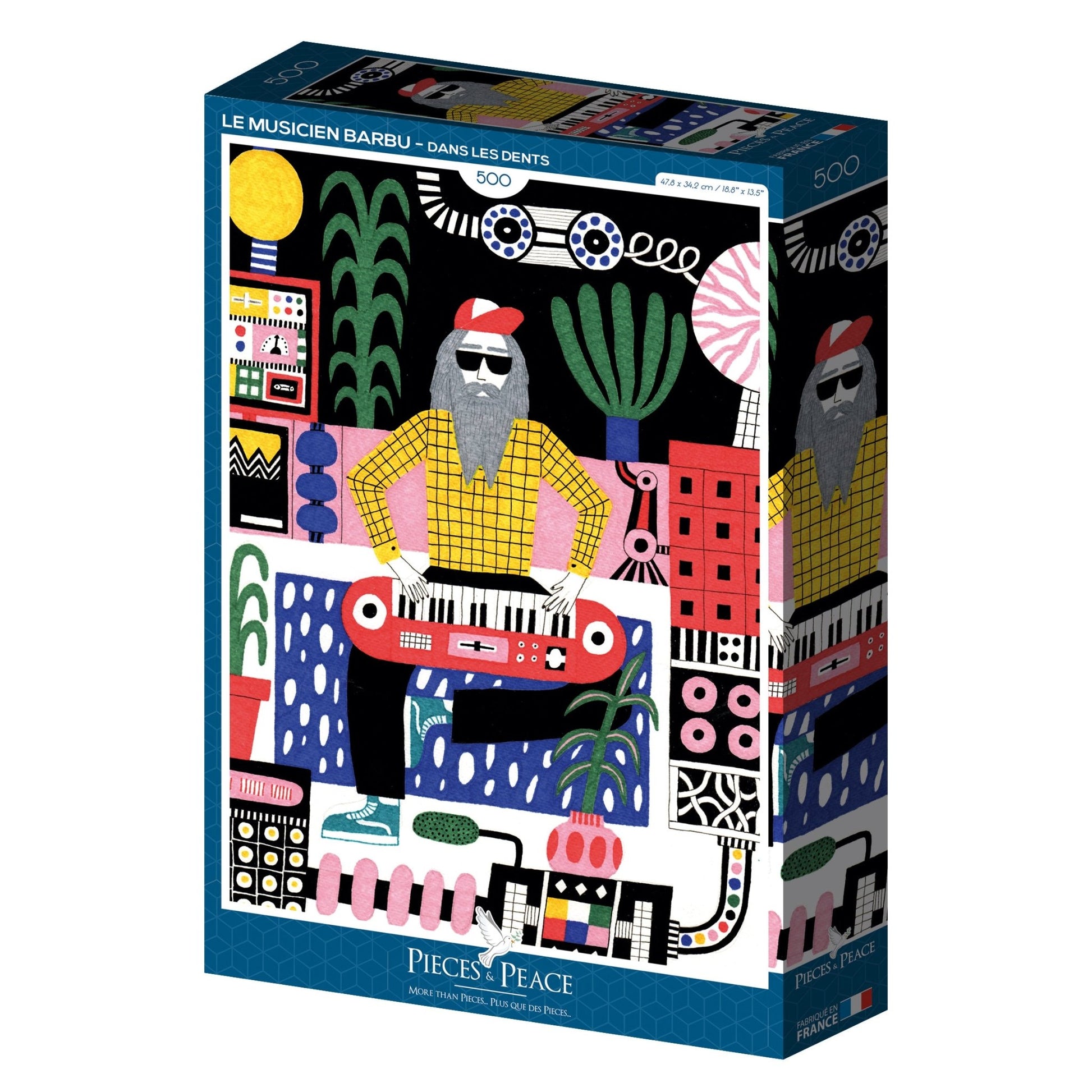 Puzzle 500 Pièces Pieces & Peace - Le Musicien BarbuPieces & Peace