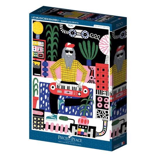 Puzzle 500 Pièces Pieces & Peace - Le Musicien BarbuPieces & Peace