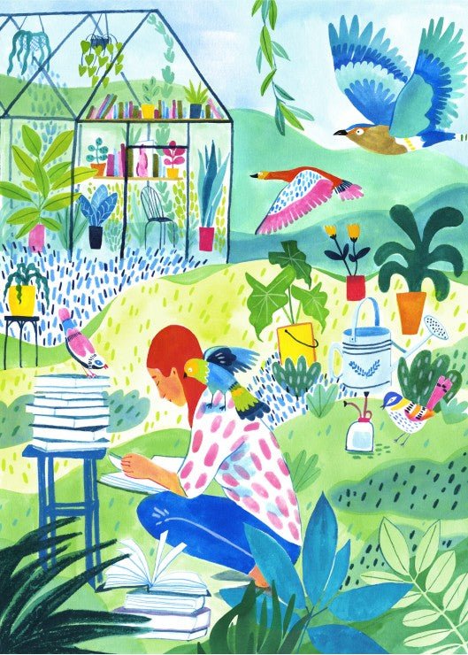 Puzzle 500 pièces Pieces & Peace - Lecture au JardinPieces & Peace