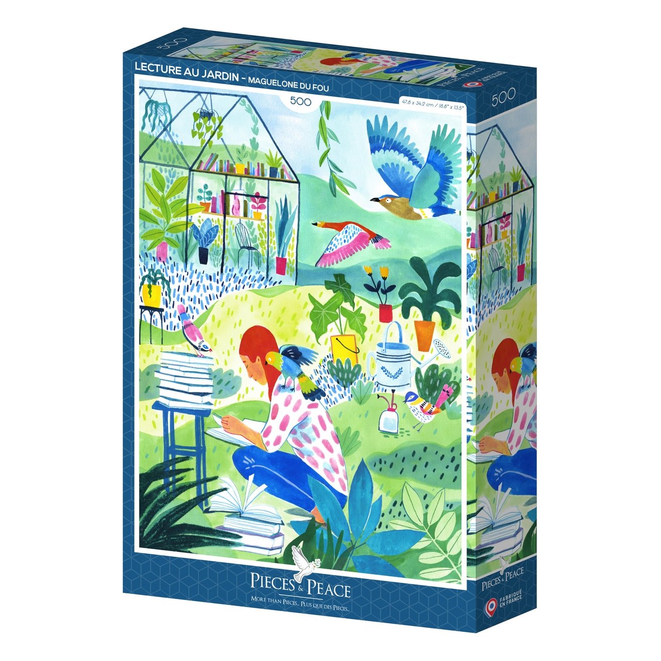 Puzzle 500 pièces Pieces & Peace - Lecture au JardinPieces & Peace