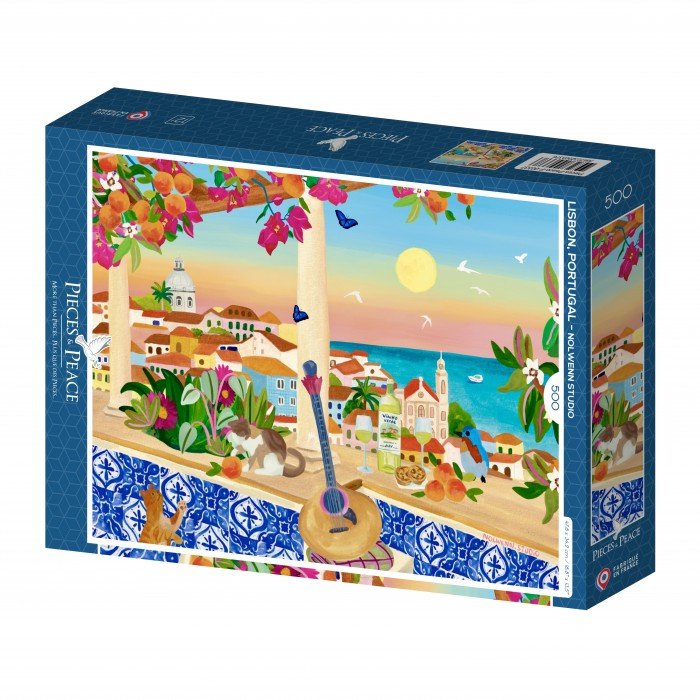 Puzzle 500 Pièces Pieces & Peace - Lisbonne, PortugalPieces & Peace