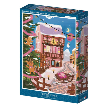 Puzzle 500 Pièces Pieces & Peace - Marché de Noël de ColmarPieces & Peace