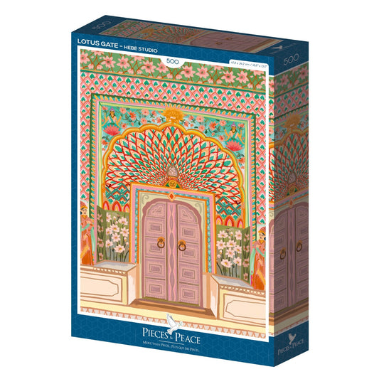 Puzzle 500 Pièces Pieces & Peace - Porte du LotusPieces & Peace
