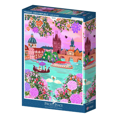 Puzzle 500 Pièces Pieces & Peace - Prague, République TchèquePieces & Peace