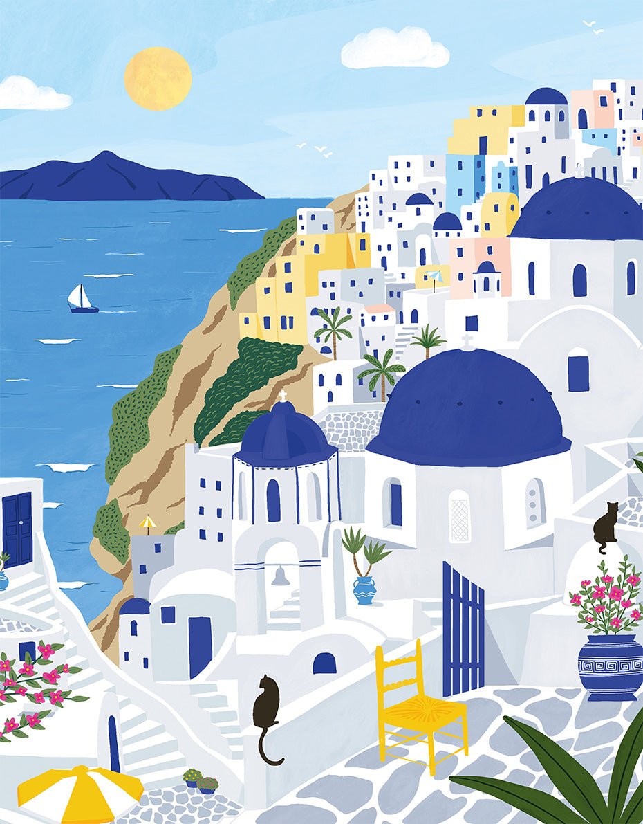 Puzzle 500 Pièces Pieces & Peace - SantorinPieces & Peace