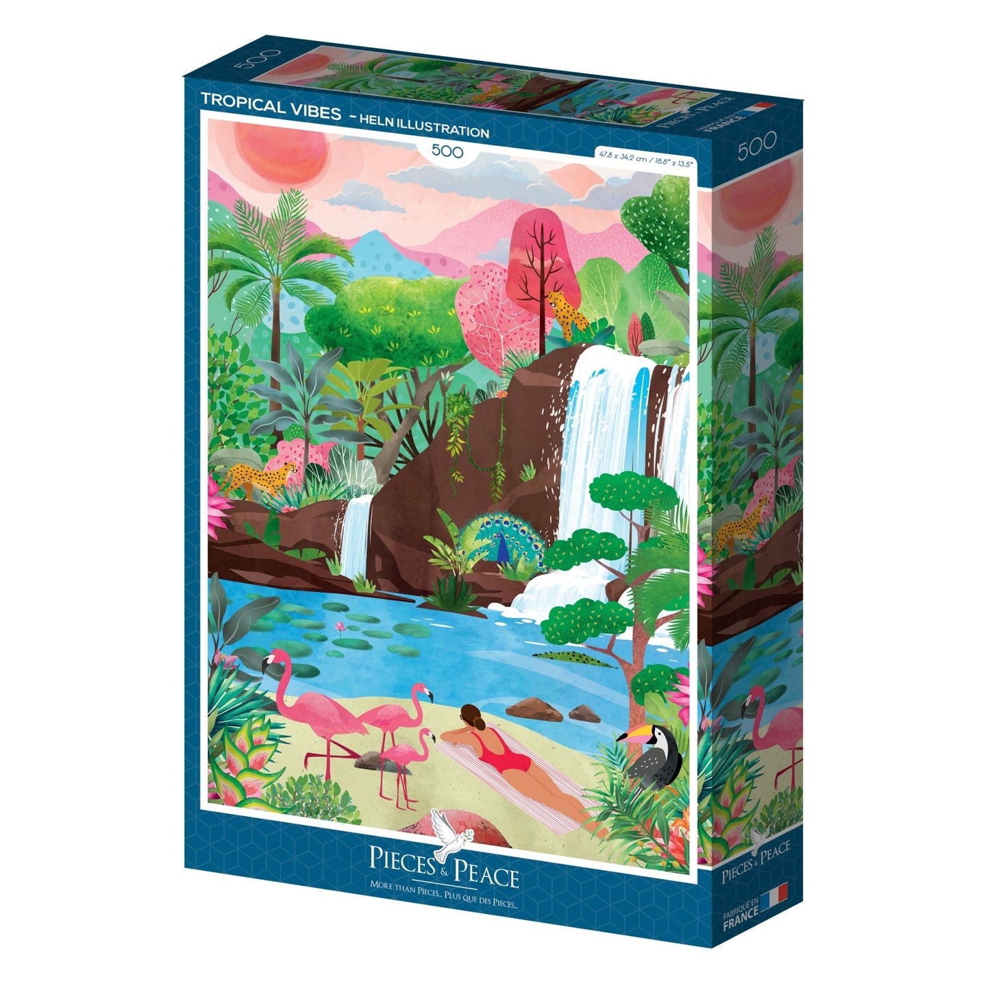 Puzzle 500 Pièces Pieces & Peace - Vibrations TropicalesPieces & Peace