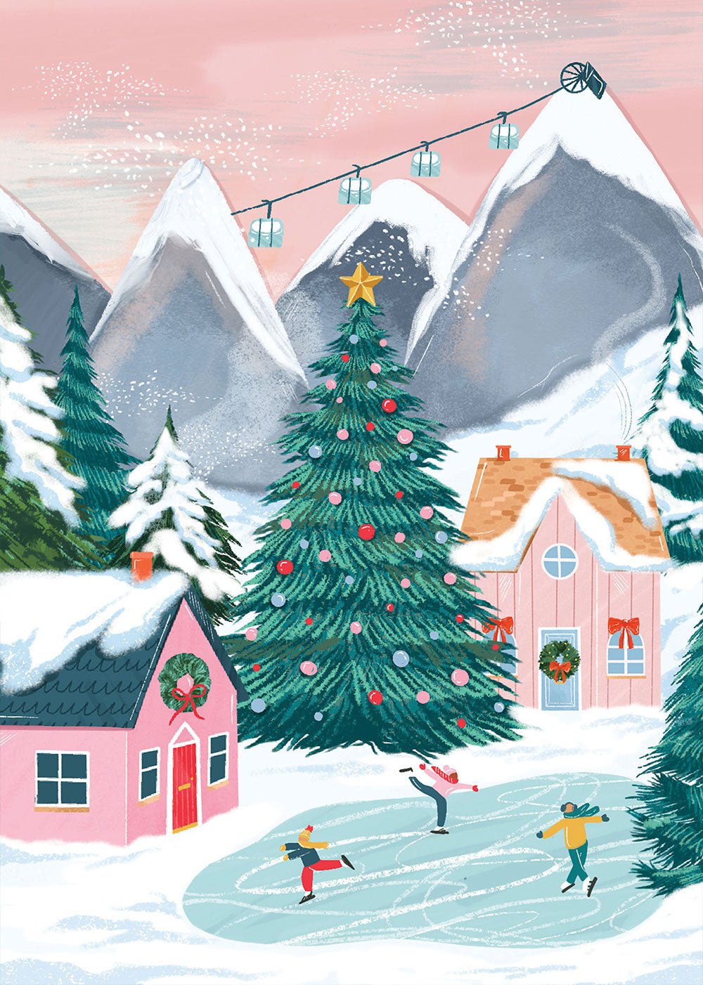 Puzzle 500 Pièces Pieces & Peace - Village de NoëlPieces & Peace