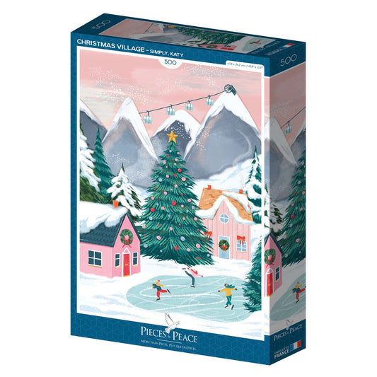 Puzzle 500 Pièces Pieces & Peace - Village de NoëlPieces & Peace