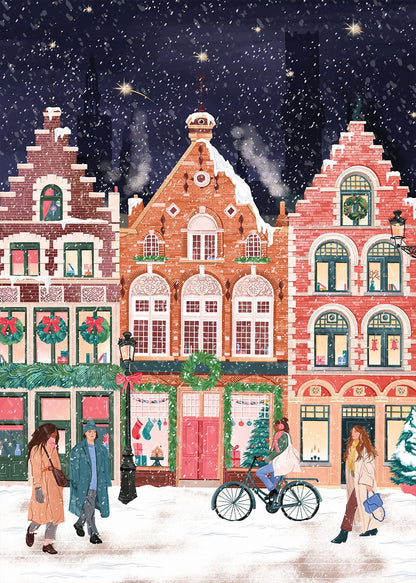 Puzzle de 1000 pièces - Bruges à NoëlPieces & Peace