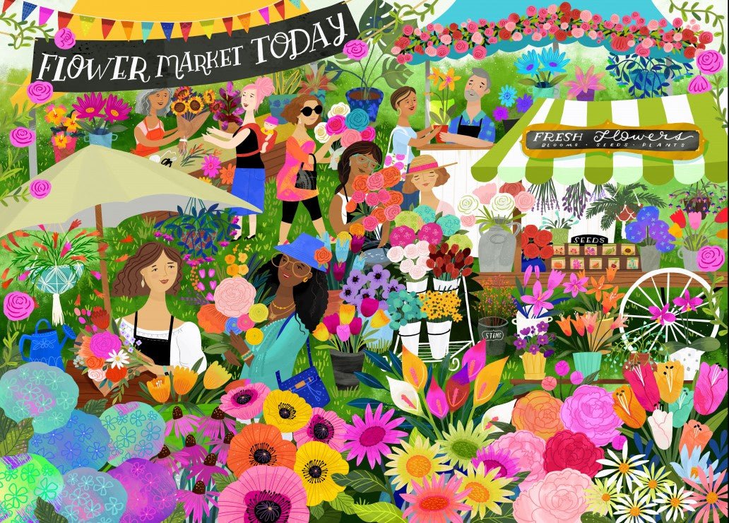Puzzle de 1500 pièces - Marché aux PlantesPieces & Peace