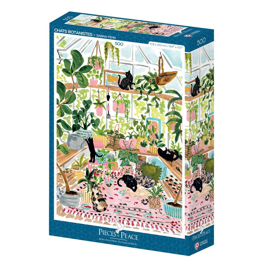 Puzzle de 500 pièces - Chats BotanistesPieces & Peace