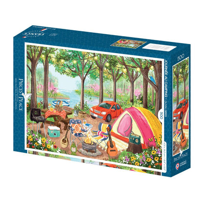 Puzzle de 500 pièces - Journée au CampingPieces & Peace