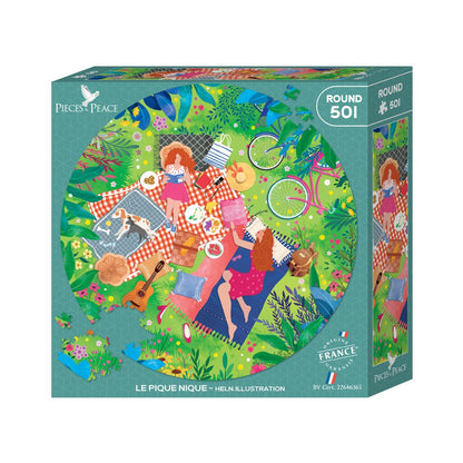 Puzzle de 501 pièces - Puzzle Rond - Le Pique NiquePieces & Peace