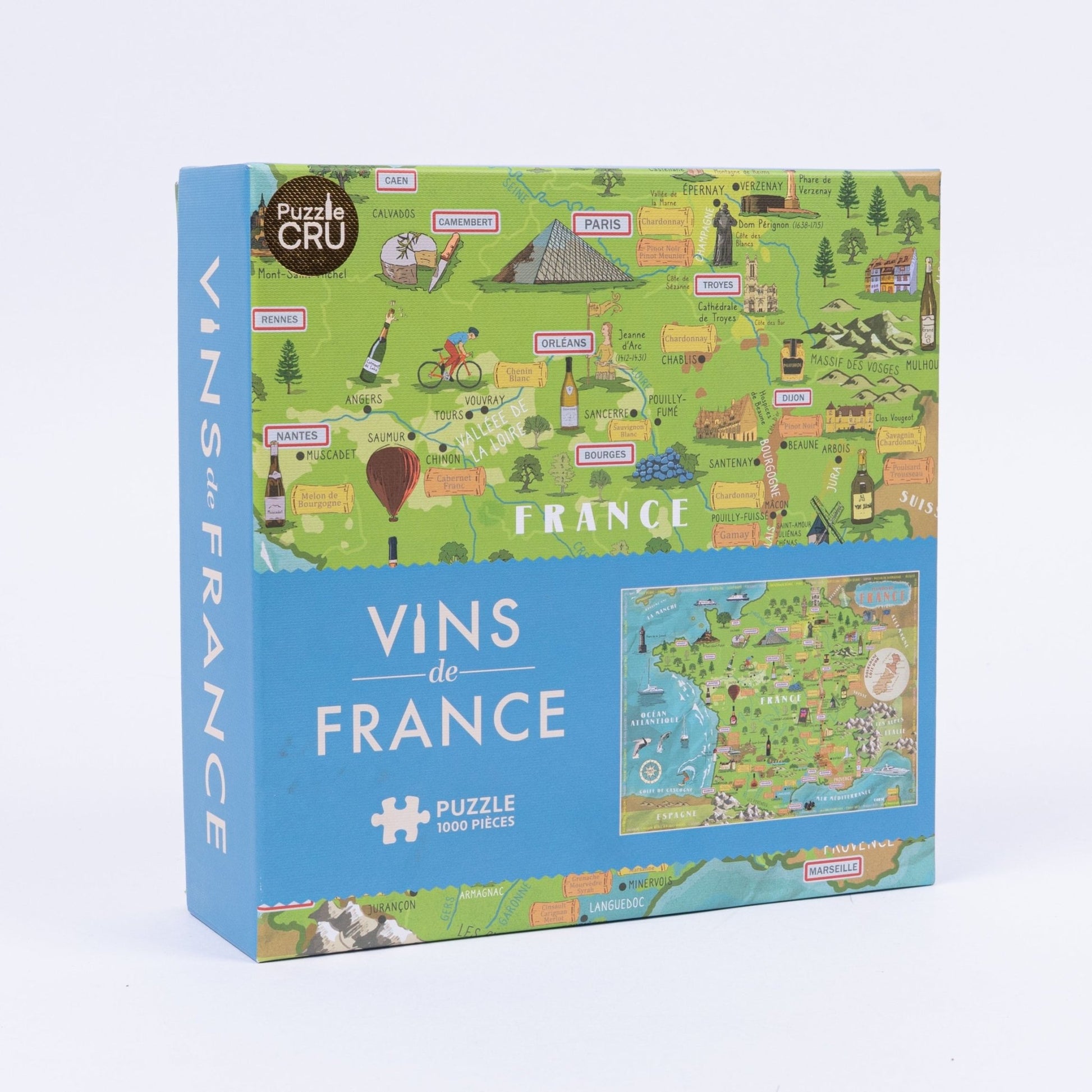 Puzzle de 1000 Pièces - Puzzle Des Vins De FranceProfessor Puzzle