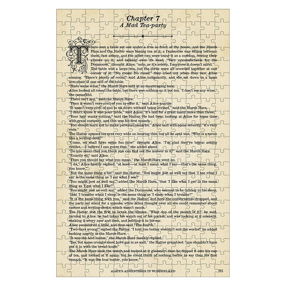 Puzzle de 252 Pièces - Alice Au Pays Des MerveillesProfessor Puzzle