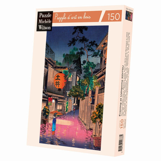 Puzzle en bois découpé à la main de 150 pièces - Soiree UshigomePuzzle Michèle Wilson